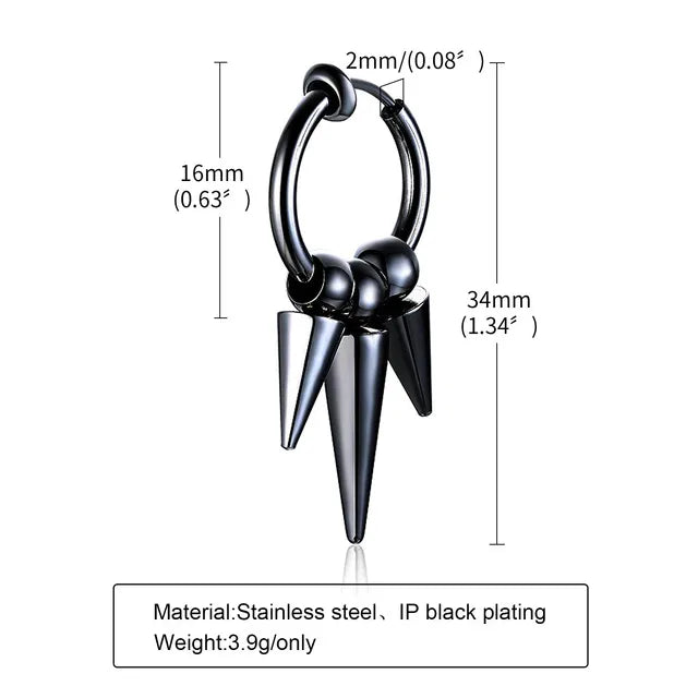 1 Piece Punk Cool Style Cross chain 201 Stainless Steel Ear Cuffs