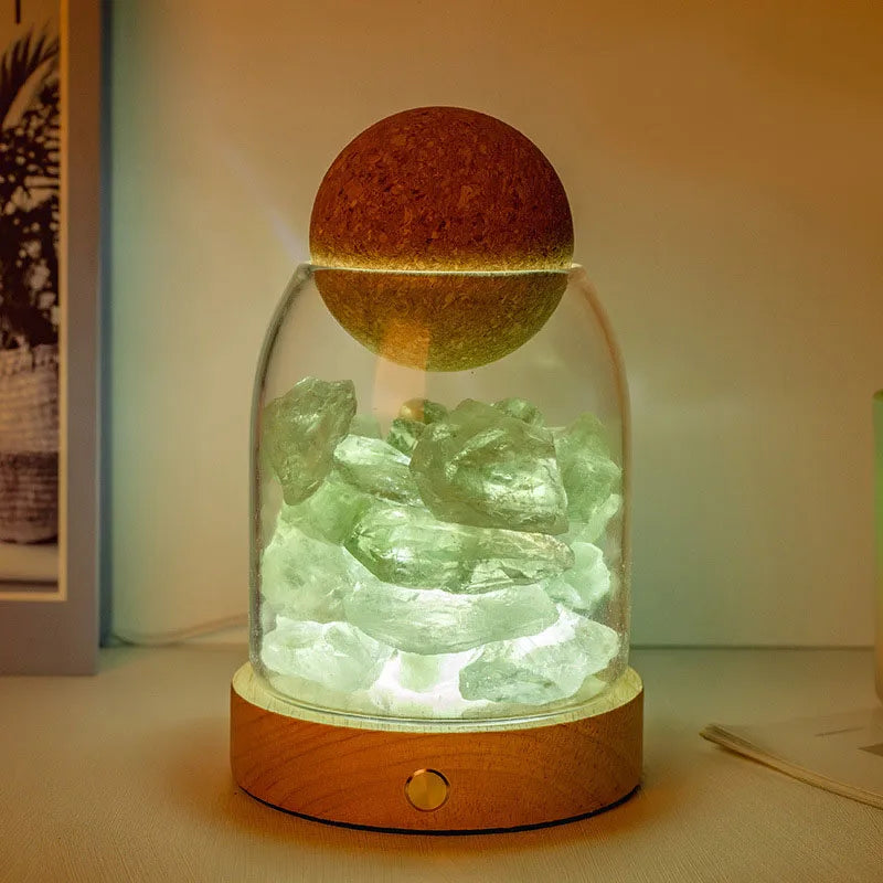 Chinoiserie Retro Geometric Crystal Ornaments Aromatherapy Small Night Lamp Lighting Accessories
