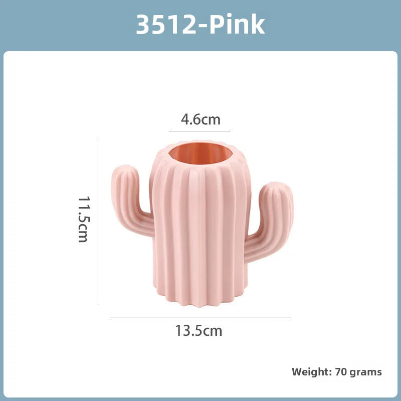 Imitation Ceramic Vase Nordic Plastic Vase Morandi Living Room Ornaments Vase Hydroponic Creative Vase Wholesale