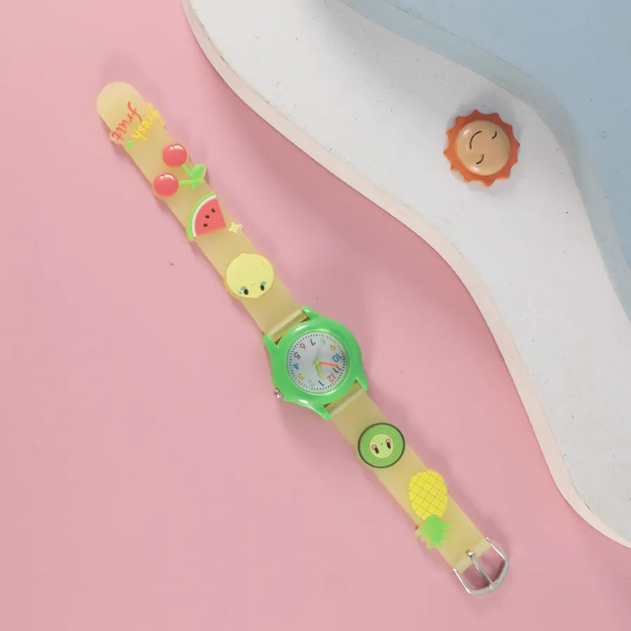 New PVC Color Case Cartoon Children's Quartz Watch Cute Creative Toy Watch Primary School Boys Girls Watch