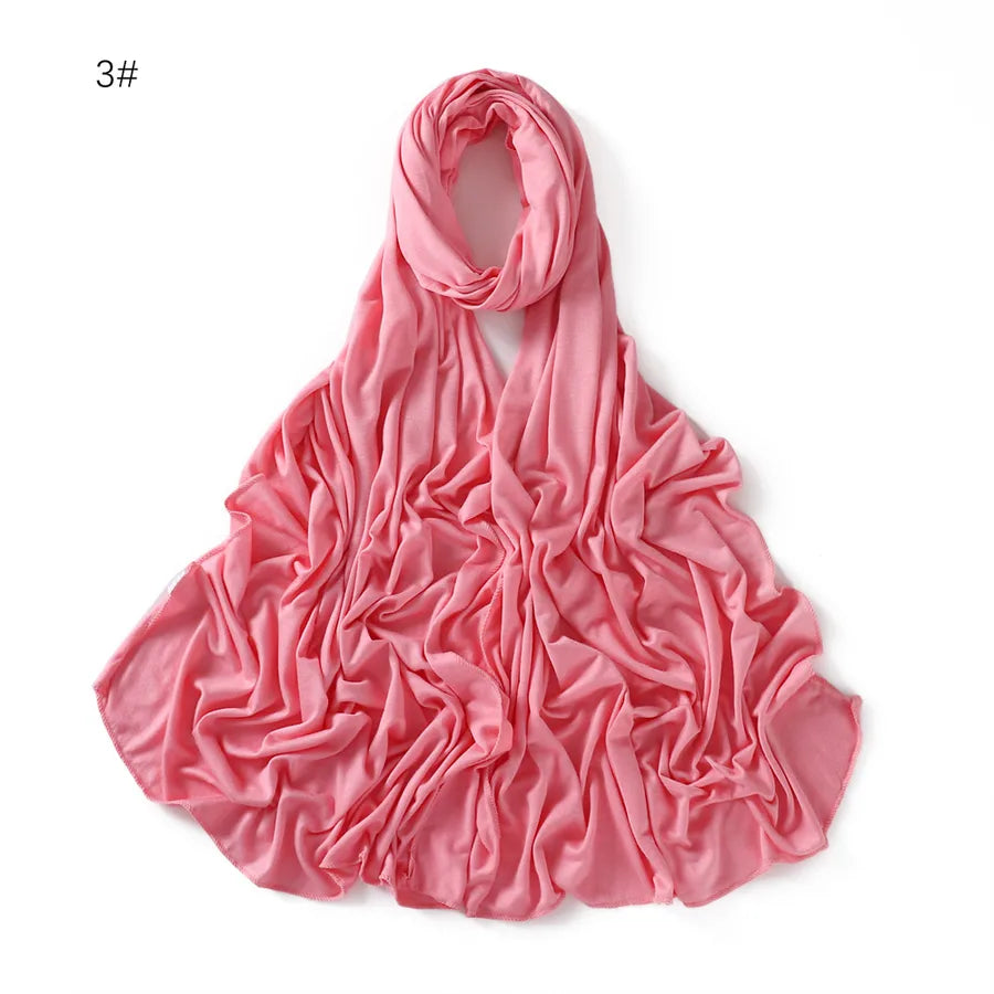 women's basic solid color mercerized cotton modal cotton linen scarves