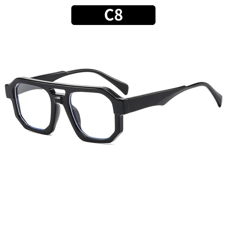 Casual Solid Color Ac Square Full Frame Men's Sunglasses