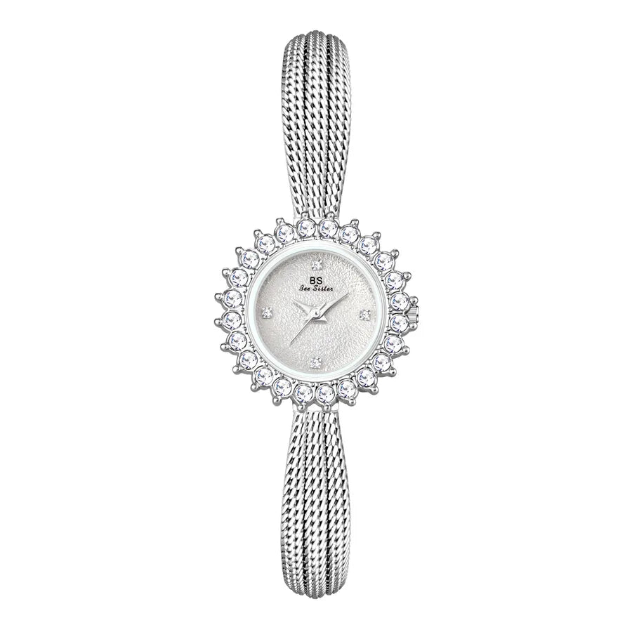 Elegant Simple Style Solid Color Single Folding Buckle Quartz Women's Watches