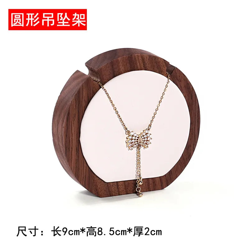 Walnut Jewelry Set Display Stand Necklace Pendant Showcase Stand High-End Feelings Craftsmanship Meticulously Designed