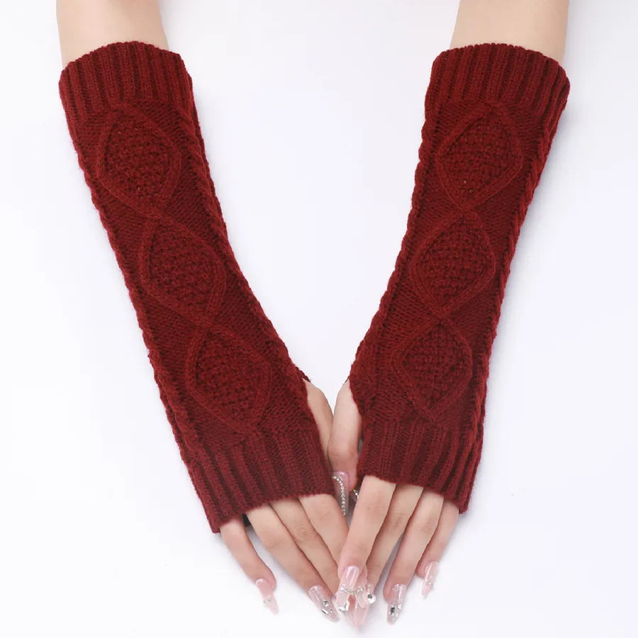 women's simple style solid color gloves 1 set