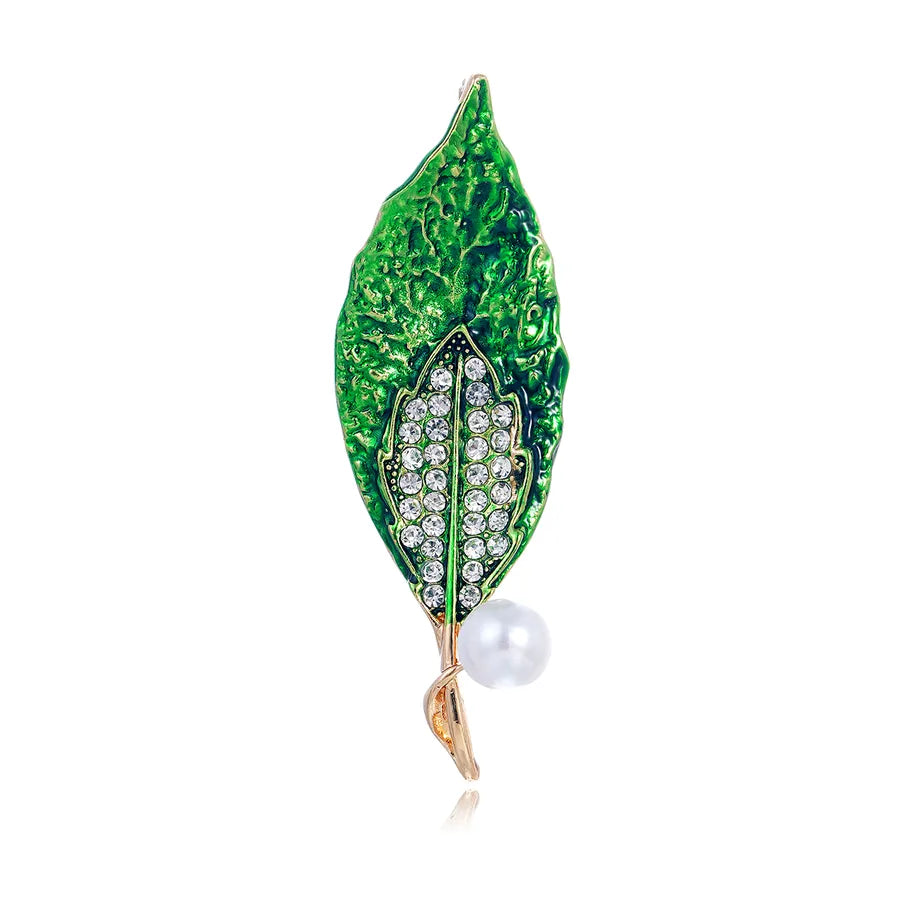 Fashionable Vintage Pearl Glazed Basket Brooch Pin Trendy Bouquet Brooch Pins Alloy Jewelry Accessory For Men And Women