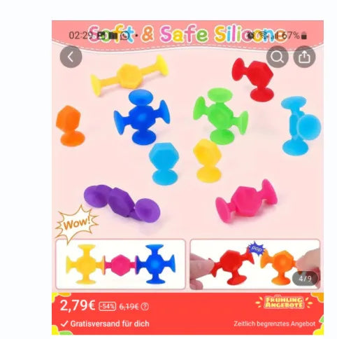 Hot Suction Cup Soft Building Blocks Suction Music Sticky Music Children's Educational DIY Variety Matching Building Blocks Toy
