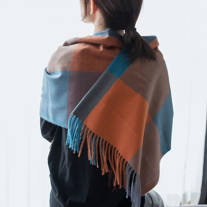 Women's Simple Style Commute Plaid Polyester Scarf