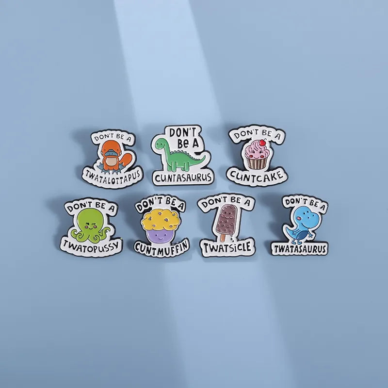 Cute Simple Style Pin Cactus Animal Letter Zinc alloy Stoving Varnish Plating Unisex Brooches