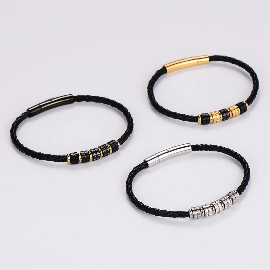 Casual Geometric Stainless Steel Men's wristband
