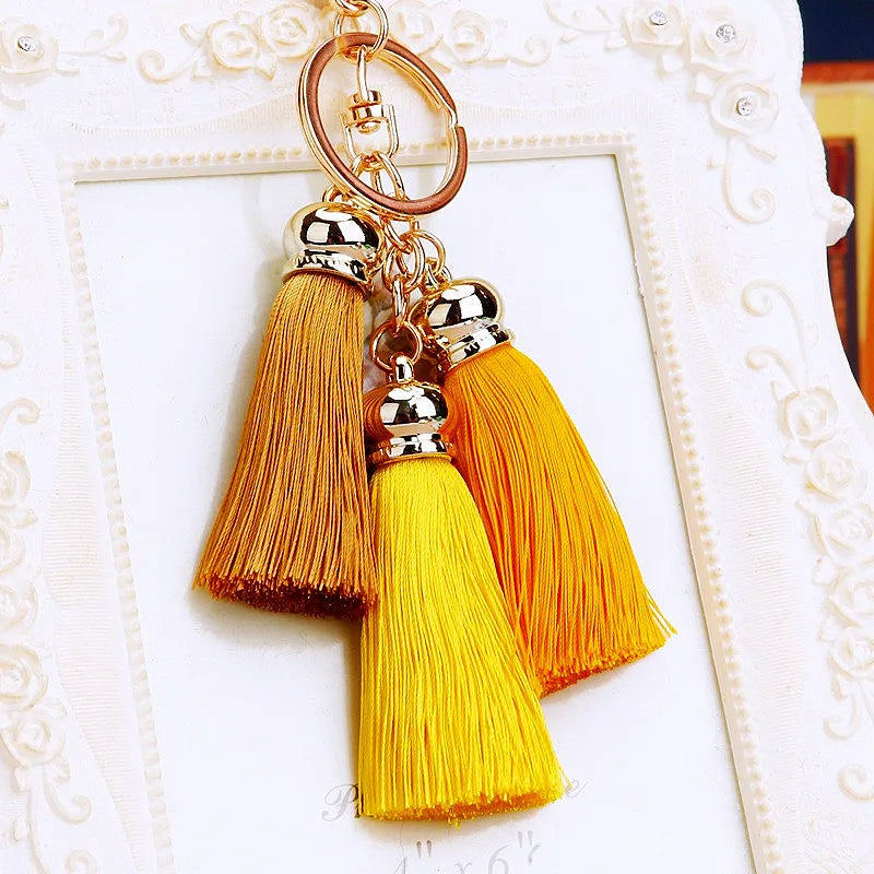Simple Style Classic Style Solid Color Metal Women's Bag Pendant Keychain