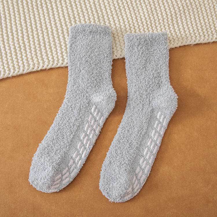 unisex casual solid color polyester crew socks a pair
