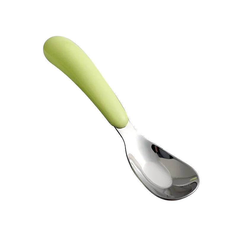 casual solid color stainless steel spoon 1 set