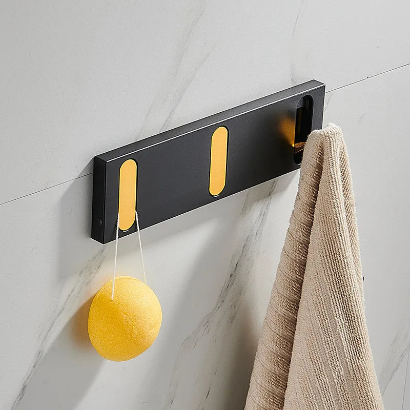 Invisible Hook Door Rear Fitting Room Entrance Coat Hook Wall Hanging Bathroom Clothes Hook Row Hook Punch-Free Folding