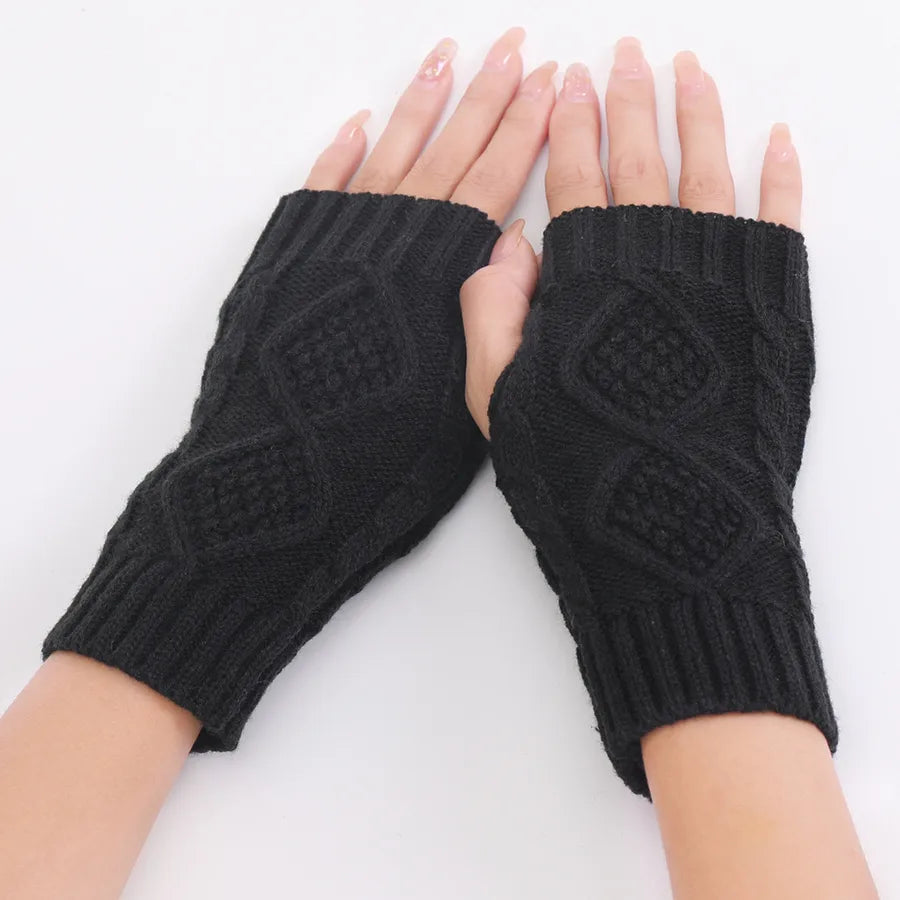 women's streetwear solid color gloves 1 pair