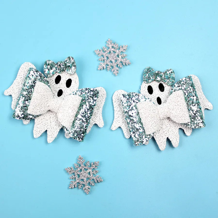 Halloween Heavy Work Skeleton Ghost Butterfly Knot Hair Clip Children's Funny Hair Accessories Customizable Headwear