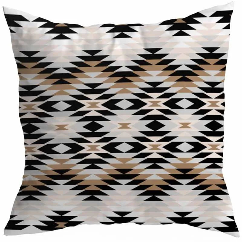 vacation sweet geometric stripe solid color linen fibre peach skin pillow cases