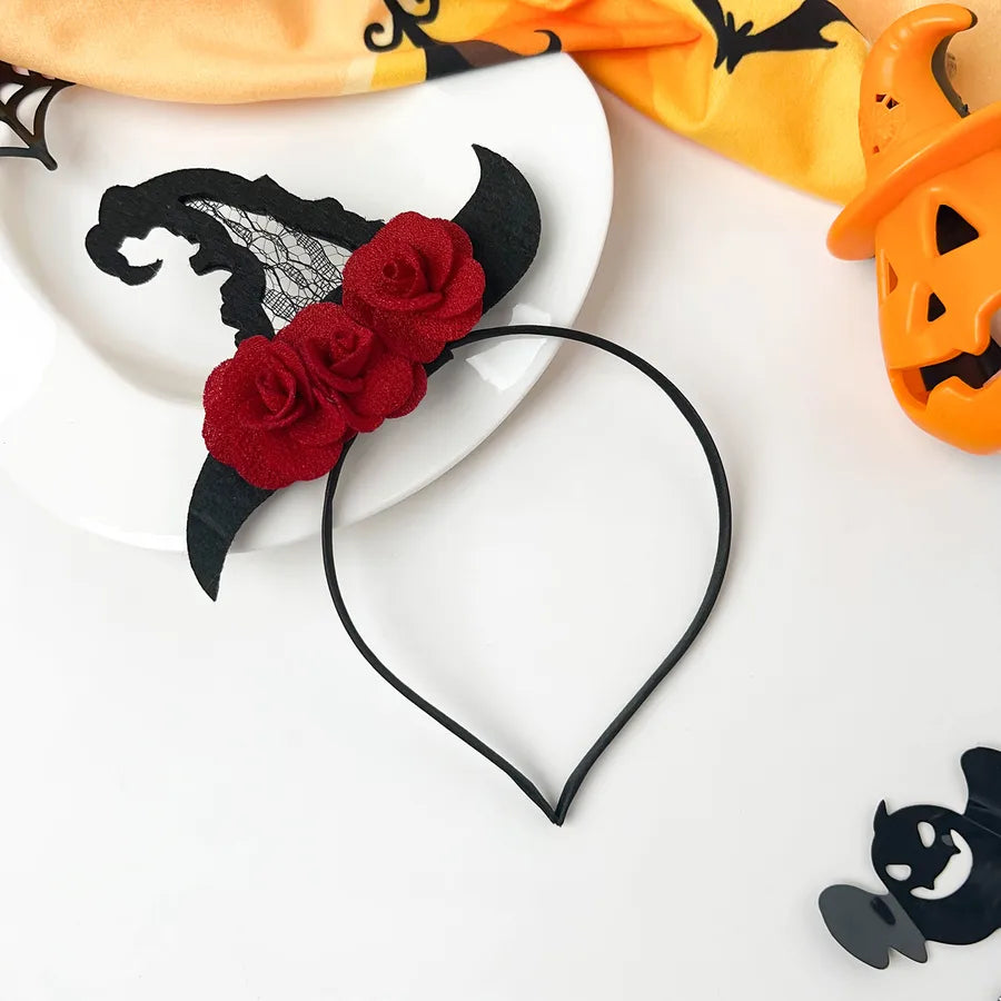 Halloween Party Festive Women's Hair Accessories Spider Web Bat Headband Atmosphere Feeling Hair Clip Pumpkin Skull Design