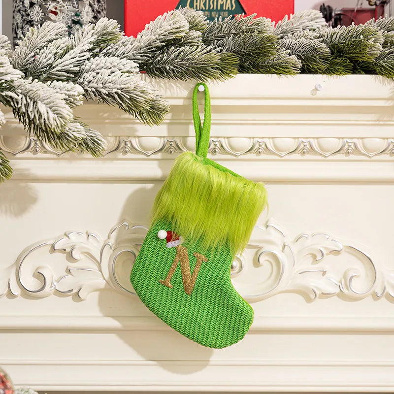 Christmas Nordic Style Cartoon Style Classic Style Christmas Hat Letter Nonwoven Polyester Party Festival Christmas socks Decorations Hanging Ornaments
