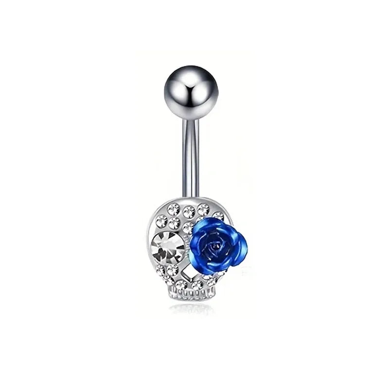 1 Piece 5 Pieces Belly Rings Simple Style Classic Style Solid Color 304 Stainless Steel Inlay Zircon Belly Rings