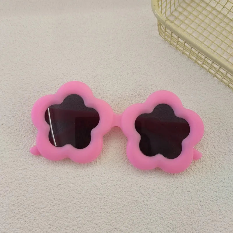 Cute Simple Style Solid Color Resin Square Full Frame Kids Sunglasses