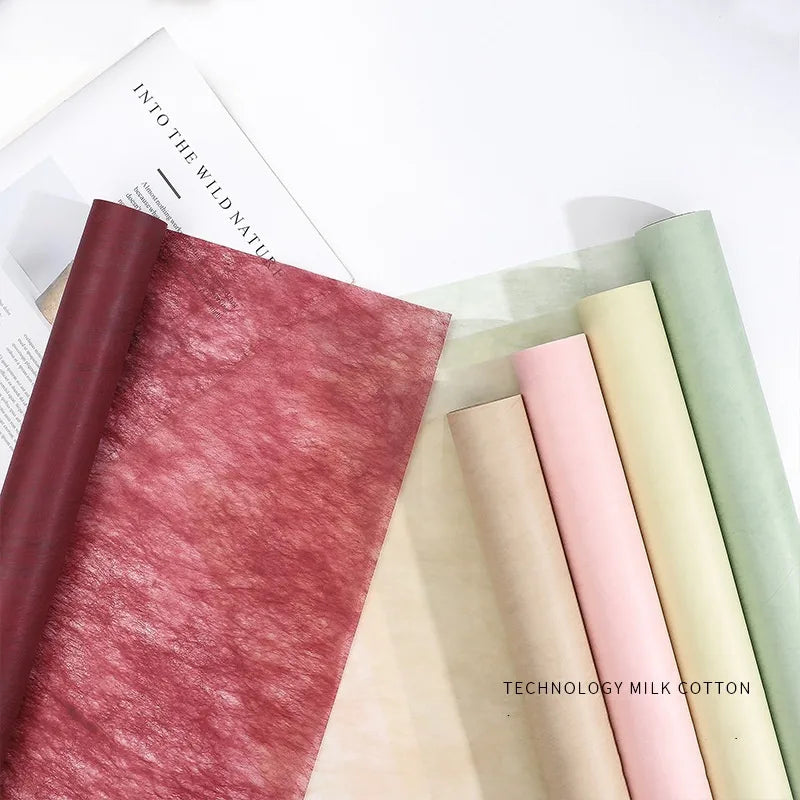 Romantic Solid Color Polyester Daily Date Korean Floral Wrapping Paper Party Supplies Gift Wrapping Supplies 1 Piece