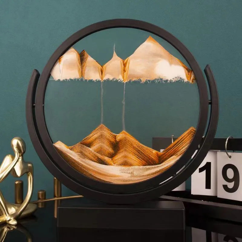 Creative  ornaments liquid decompression quicksand painting office desktop living room bedside table decorations birthday gift