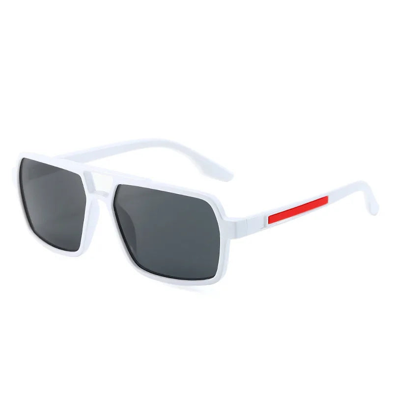 elegant basic solid color tac square full frame men's sunglasses