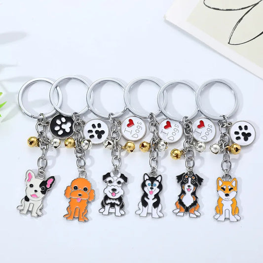 Cute Dog Alloy Children'S Day Christmas Unisex Unisex Bag Pendant Keychain