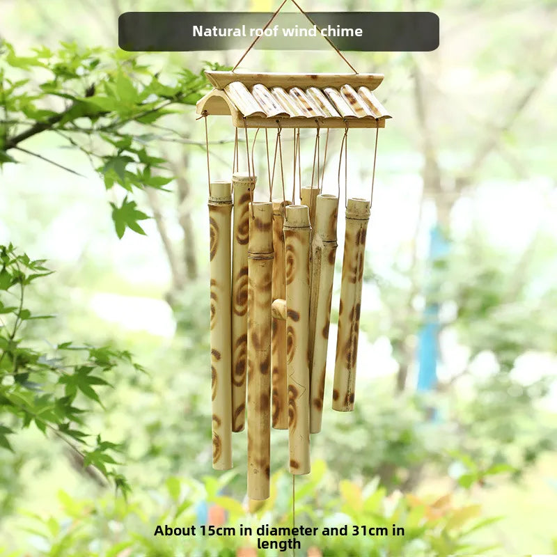 Creative Features Bamboo Wind Bell Hanging Ornaments Bamboo Bell Decoration Feng Shui Gift Bamboo Tube Wind Bell