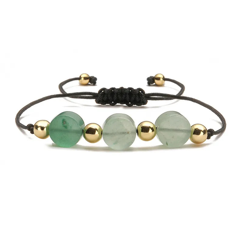 Classic Style Geometric natural stone turquoise Tiger Eye Drawstring Bracelets In Bulk