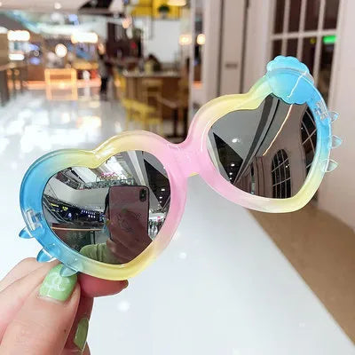 Little Red Book children's sunglasses cute princess gradient cartoon men's and women's sunglasses children's colorful sun protection sun shade trendy glasses