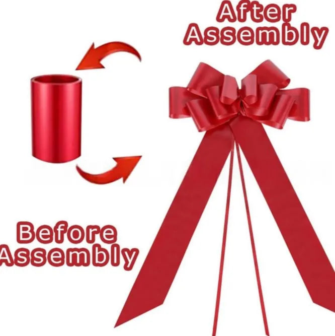 Cross-border# one-piece pull flower car big pull flower furniture wedding car ribbon flower holiday gift decoration big pull bow X