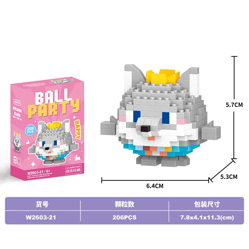 Children Unisex Animal Cartoon Plastic Building Toys