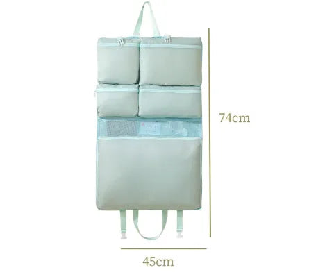Vacation Classic Style Solid Color Diagonal cloth Storage Bag