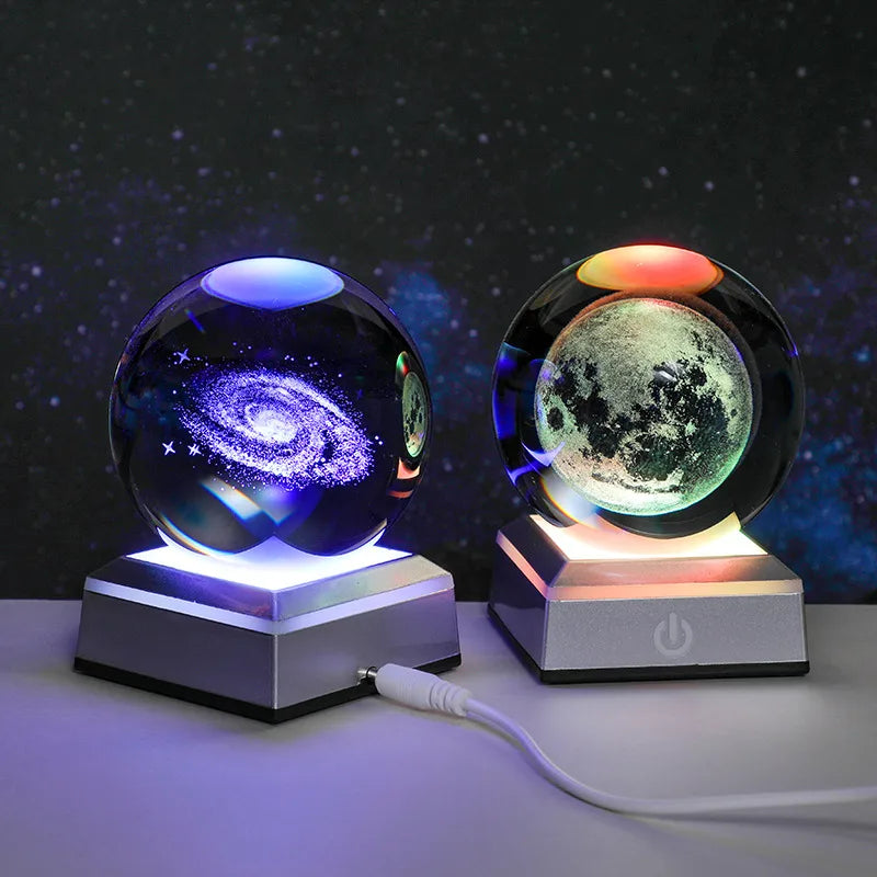 Simple Style Solar System Starry Sky Dolphin Crystal Holiday Daily Ornaments Led Lights Night Lights