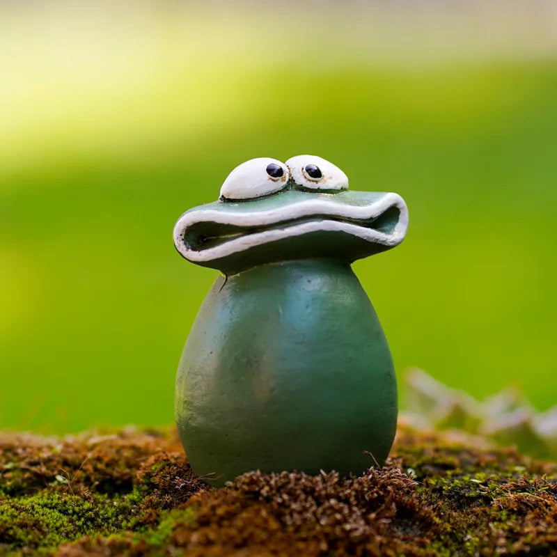 Cute Frog Synthetic Resin Ornaments Artificial Decorations
