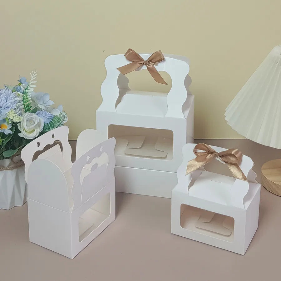 Transparent Window Foldable Handheld Box Creative Paper Box Party Gift Box Chocolate Candy Snack Biscuit Container