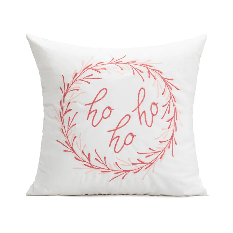 Ins Style Decorative Plush Pillow Cover Pink Embroidery Sofa Living Room Decorative Cushion Cover Festive Star Pattern