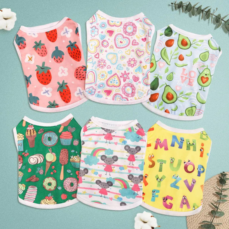 cute knit strawberry pet clothing