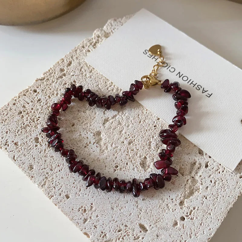 Retro Japanese Style Geometric natural stone Freshwater Pearl Agate Pendant Necklace In Bulk