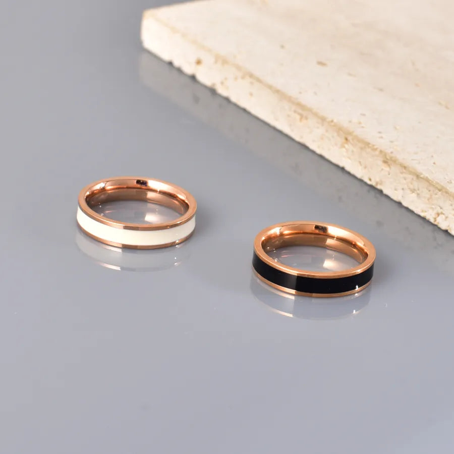 Wholesale Jewelry Simple Style Classic Style Geometric 304 Stainless Steel 18K Gold Plated Rings