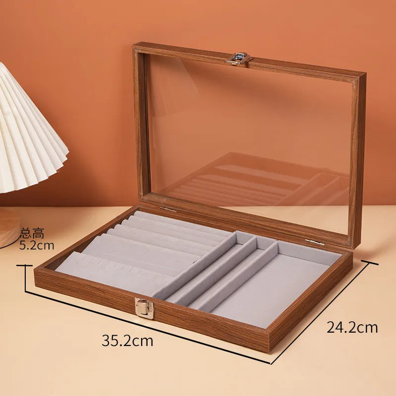 Large Capacity Dustproof Necklace Storage Box Snake Bone Chain Jewelry Display Case Hand Bracelet Earring Organizer Box