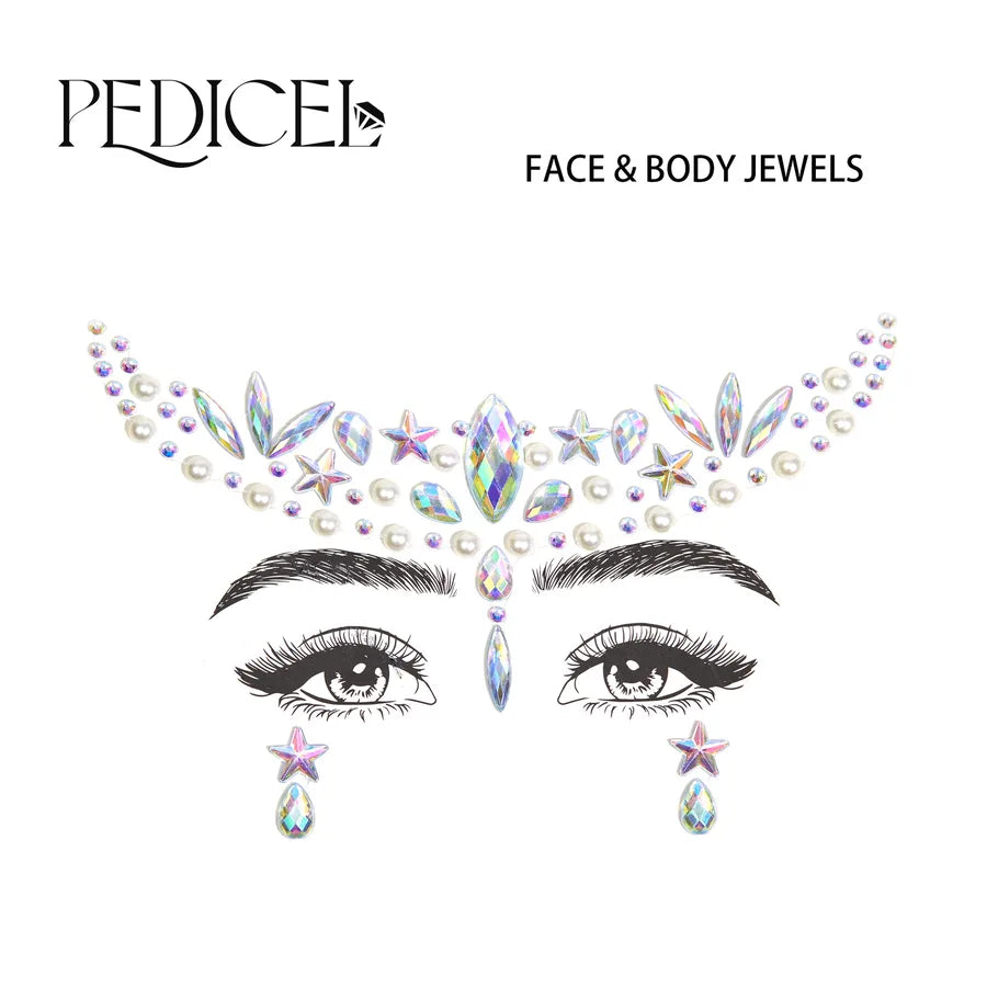 Multicolor Rhinestone Tattoos & Body Art 1 Piece