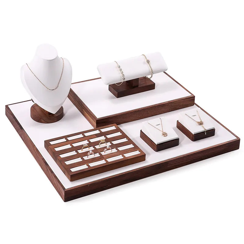 Walnut Jewelry Set Display Stand Necklace Pendant Showcase Stand High-End Feelings Craftsmanship Meticulously Designed