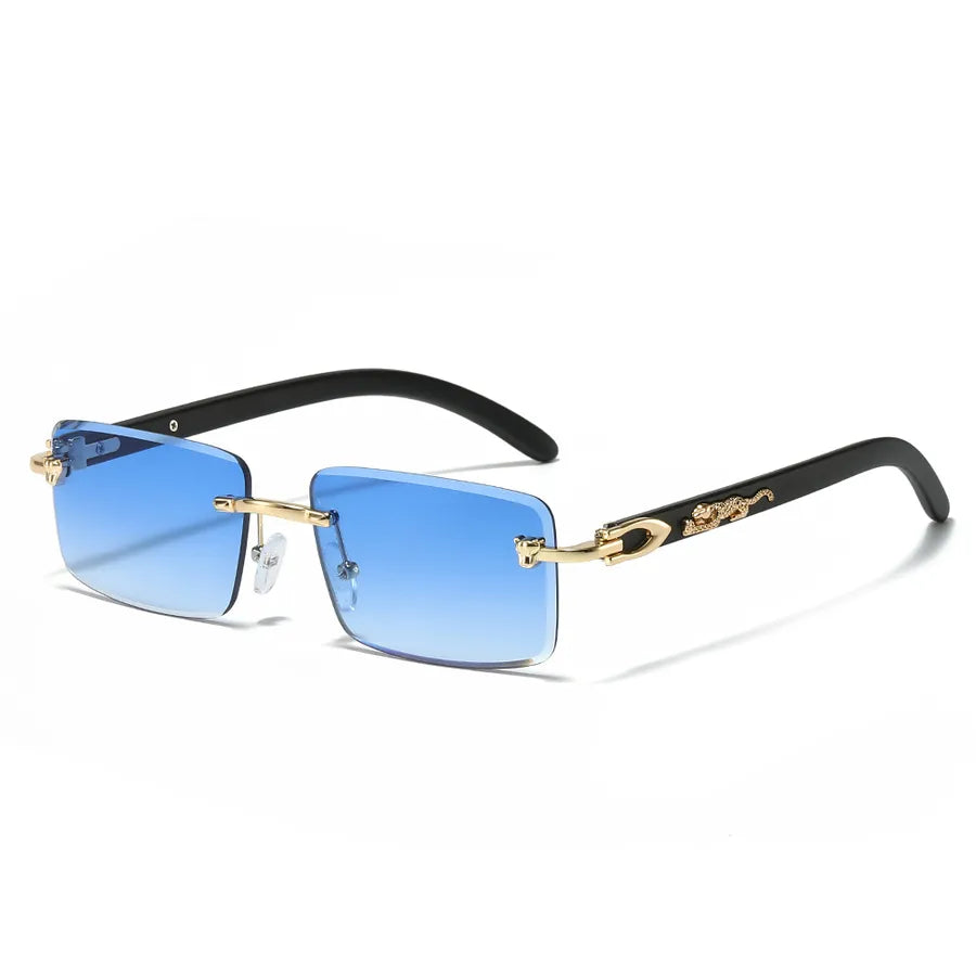 Vacation Modern Style Geometric Pc Square Frameless Men's Sunglasses