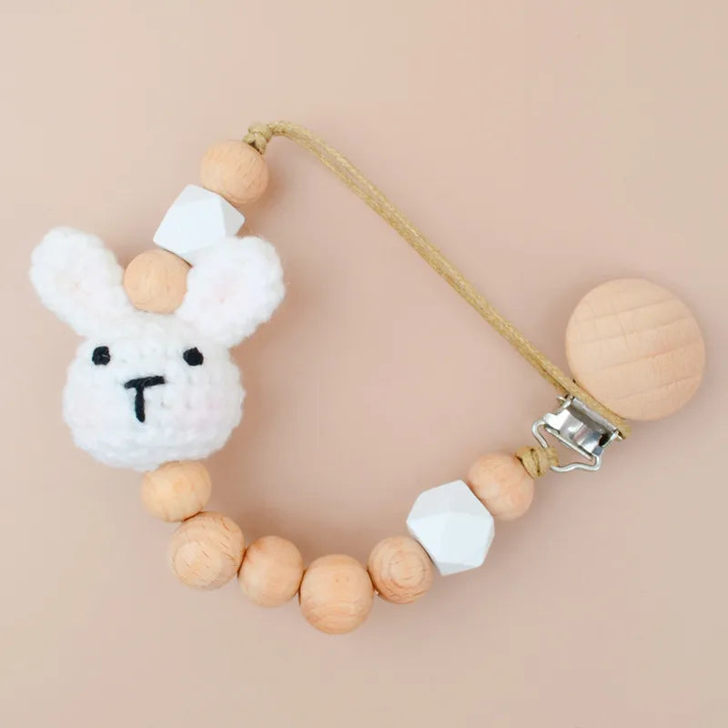 Cute Rabbit Geometric Wood yarn Baby Accessories