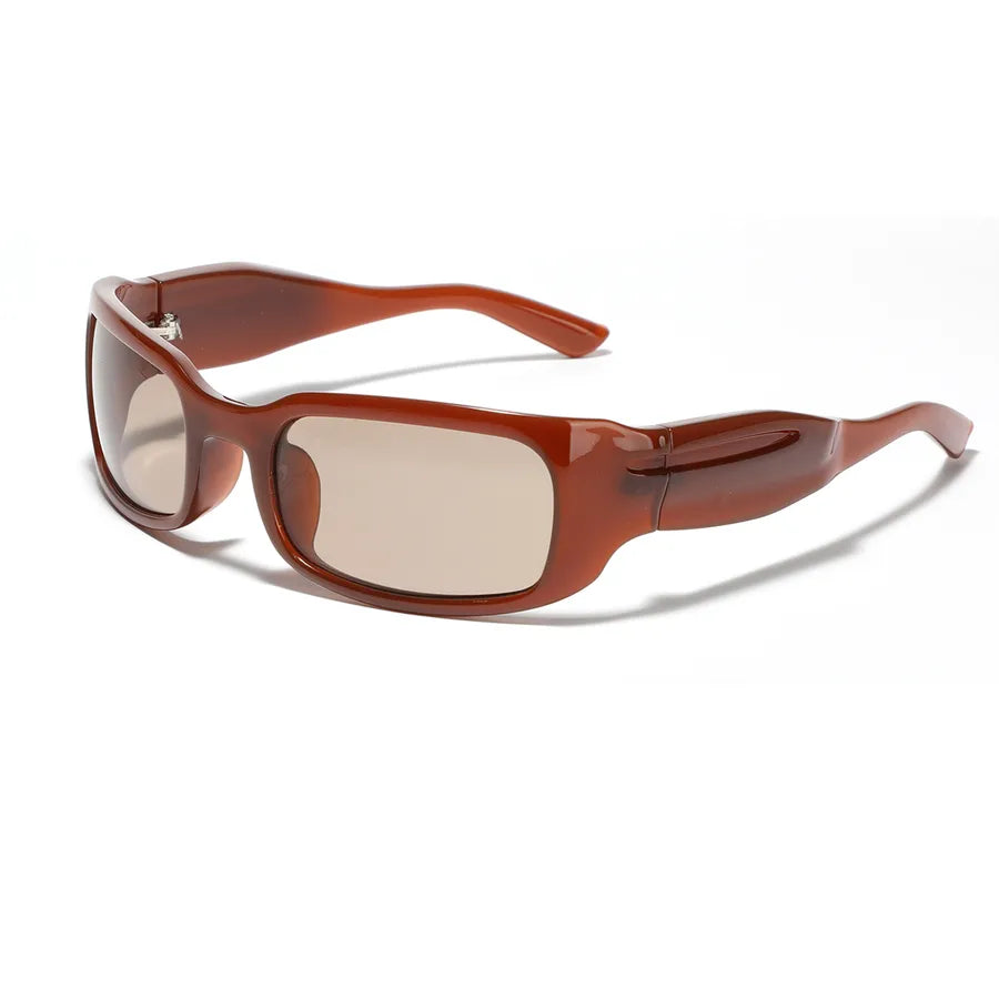 retro color block ac square full frame men's sunglasses