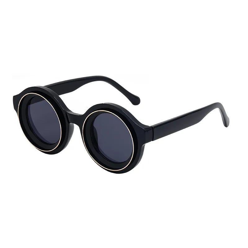 Streetwear Geometric Pc Round Frame Full Frame Women's Sunglasses