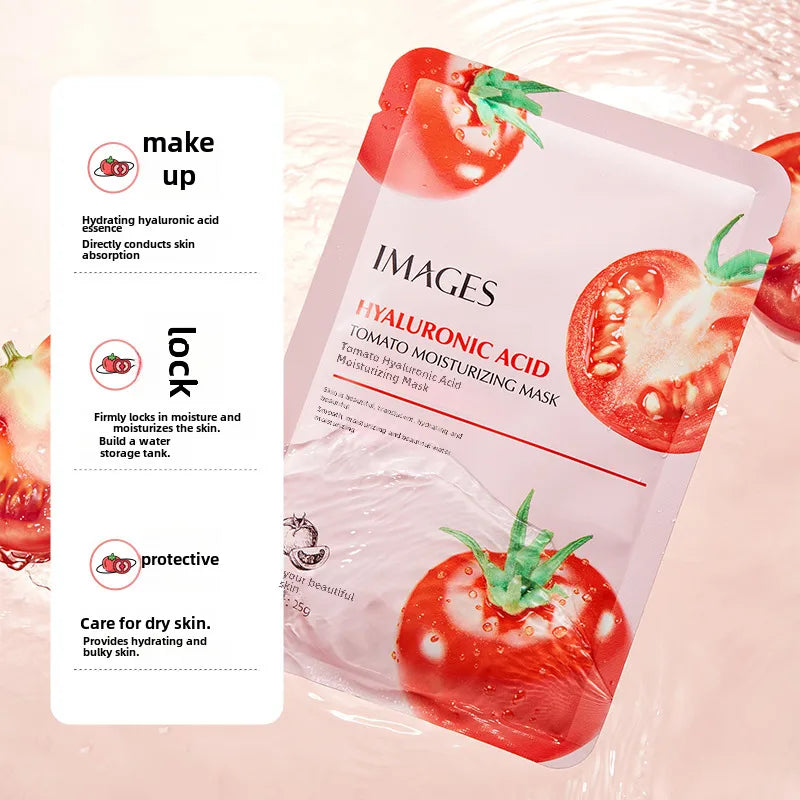 Beautiful image tomato hyaluronic acid series moisturizing water cream to improve the skin rejuvenation breathable mask suit manufacturers wholesale